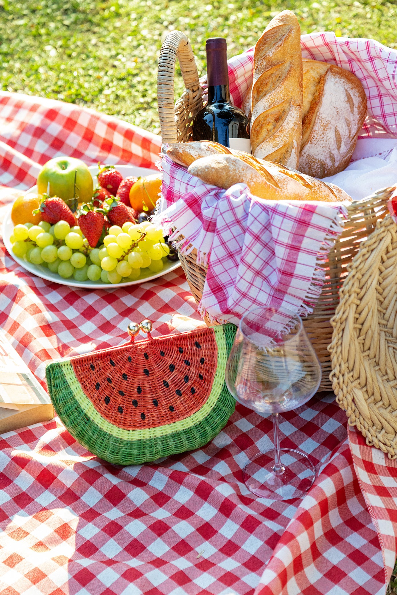 Tasty Watermelon Wicker Clutch