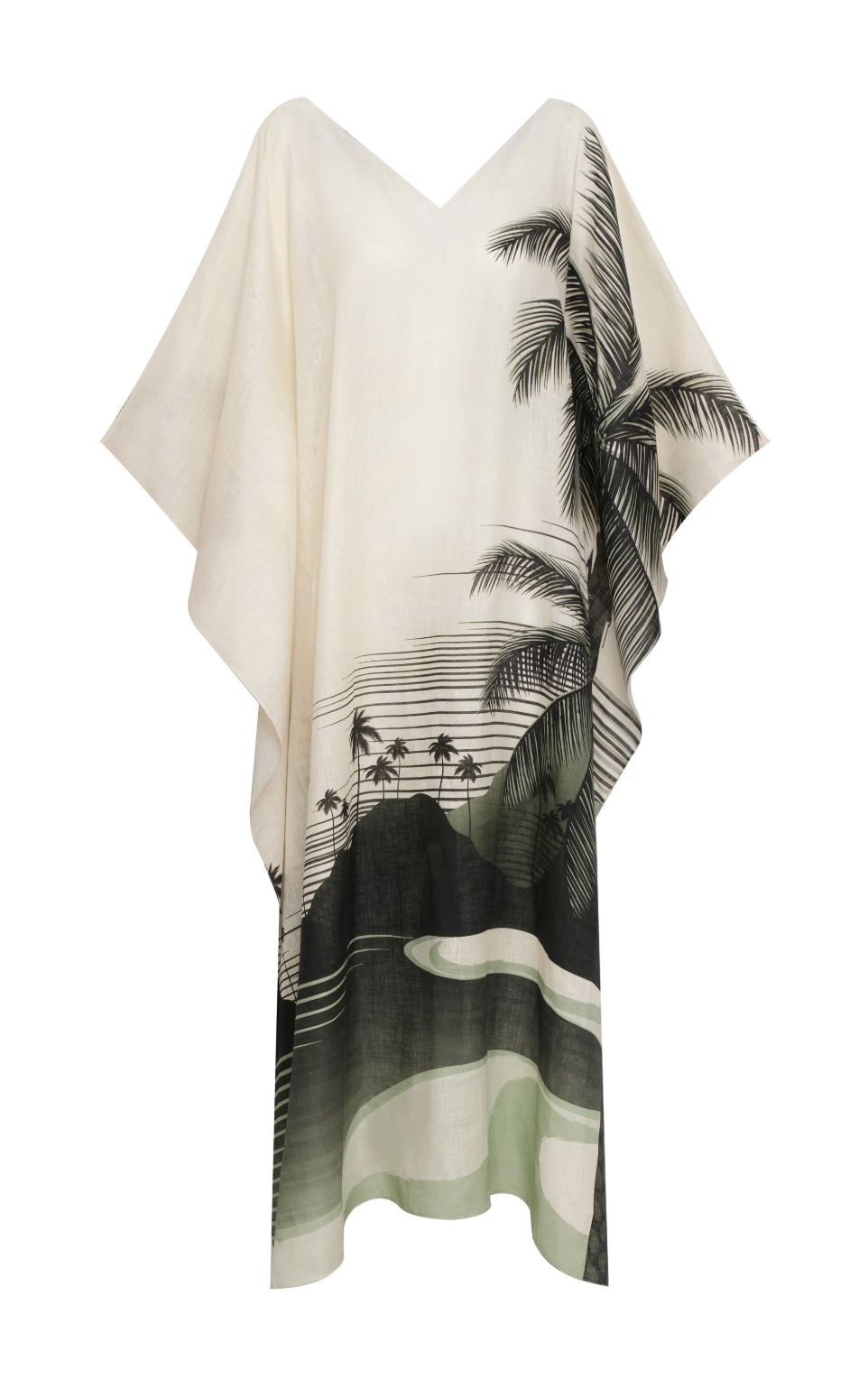 Morena Green Tropical Landscape Tunic