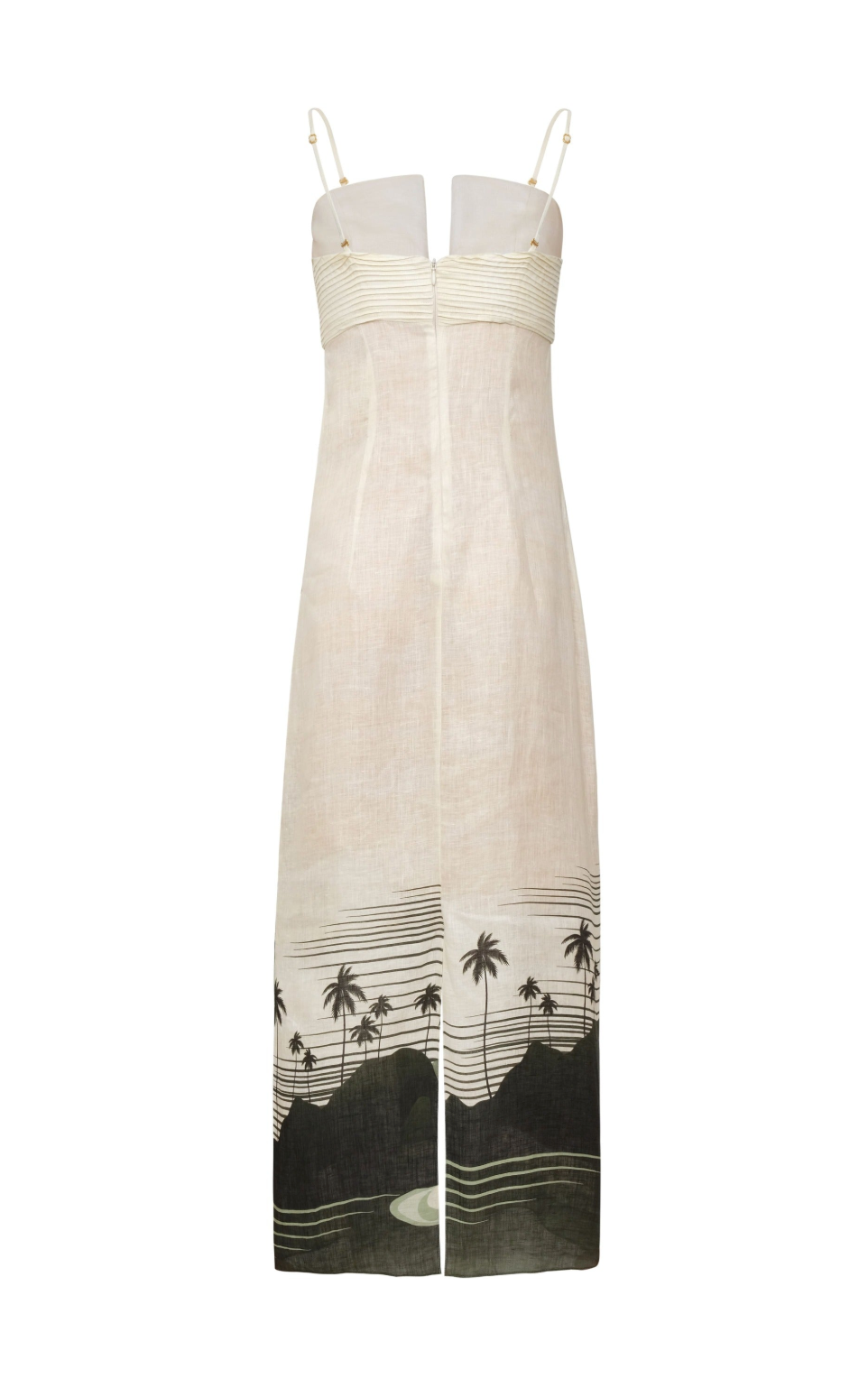 Antigua Green Tropical Midi Dress