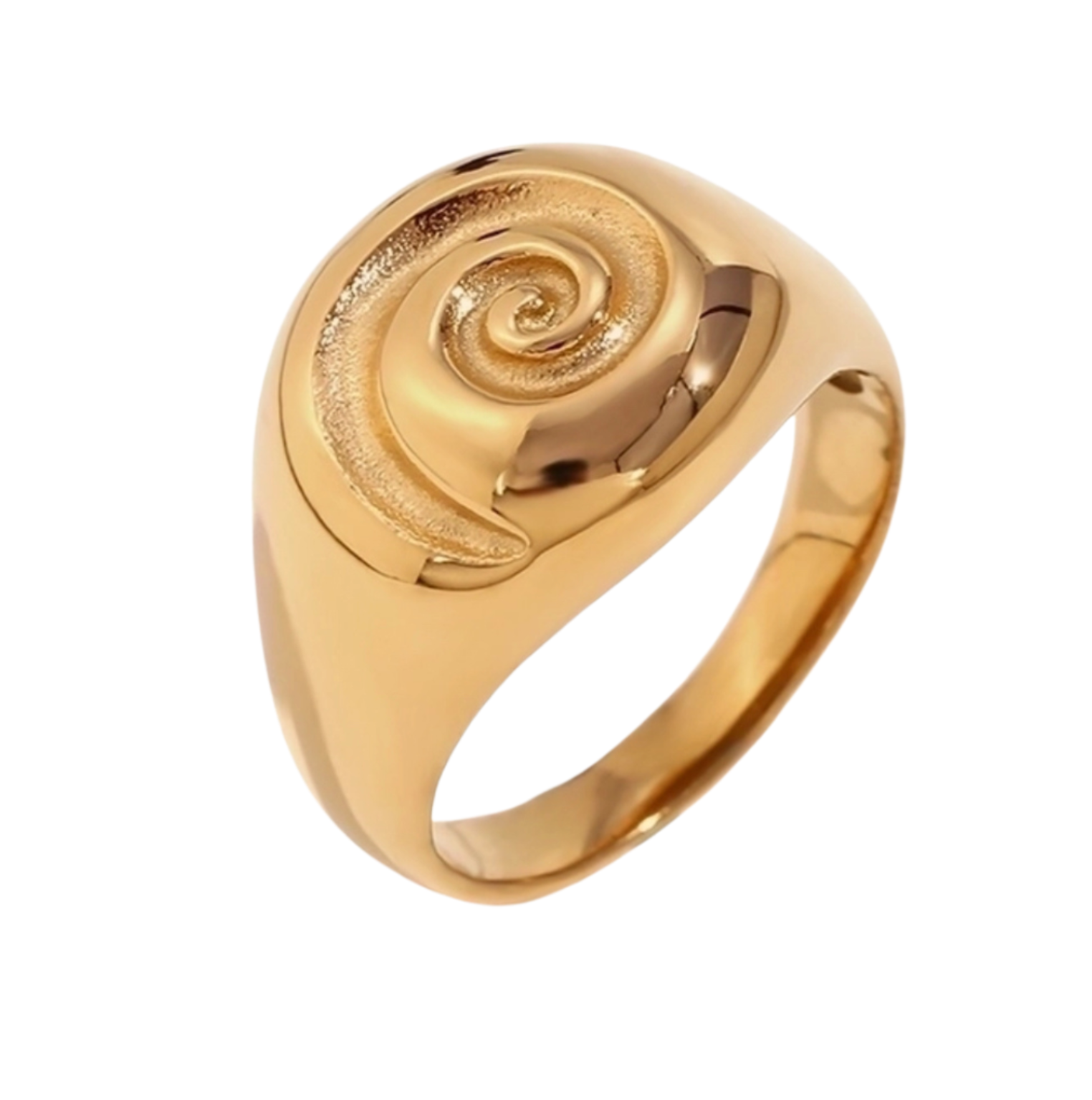 AN035 Snail Shell Ring Stainless