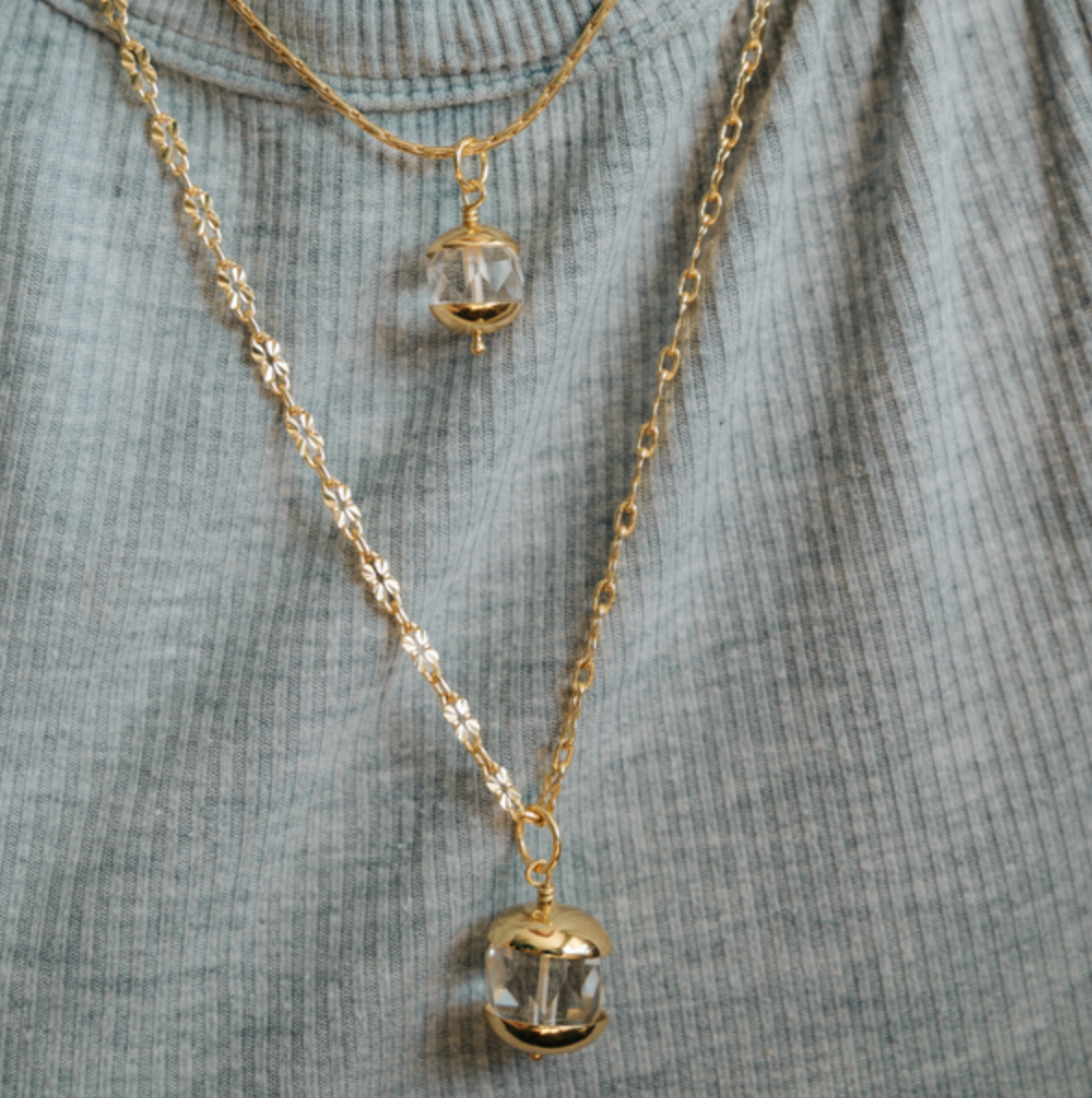Lucky Prism Crystal Quartz Necklace