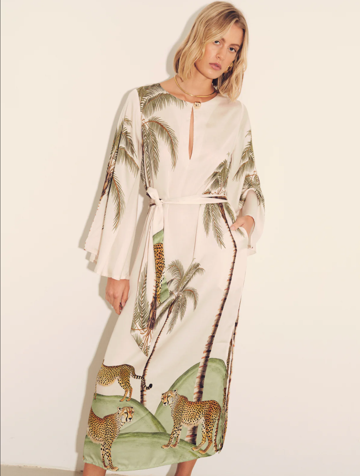 Lee Cheetah Palm Kaftan