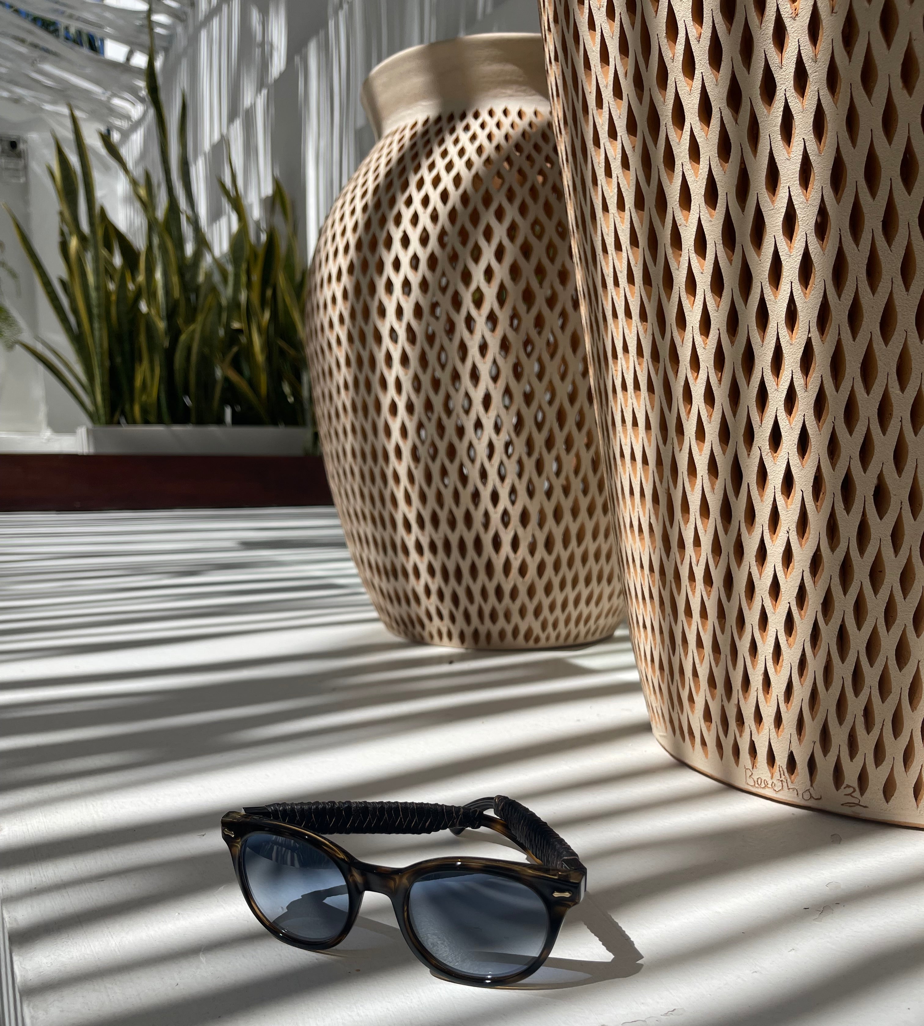 Classic Brown Blue Lenses Sunglasses