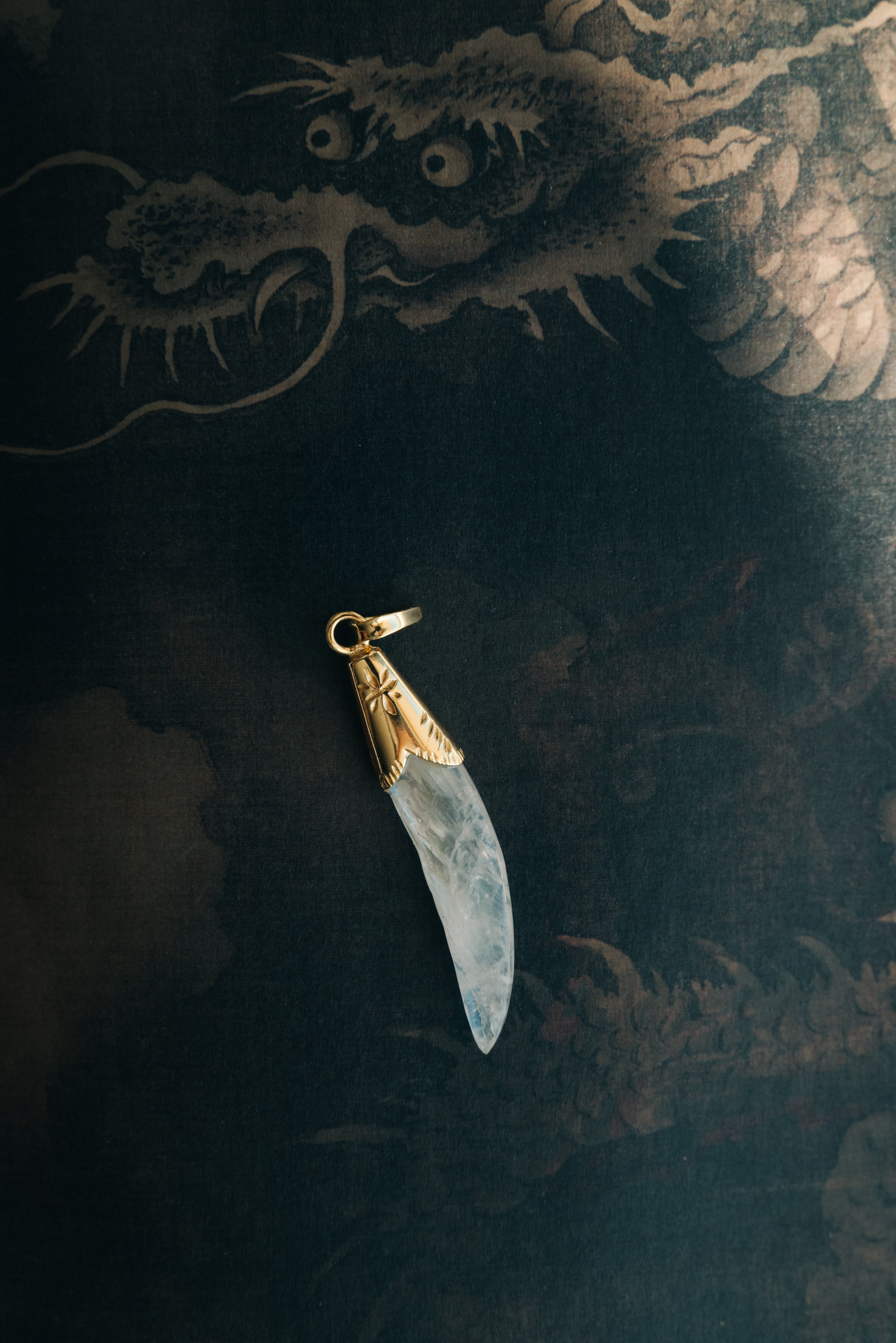 Cosmic Horn Moonstone Pendant