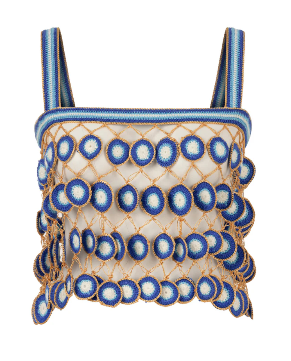 Evil Eye Hand Crochet Top