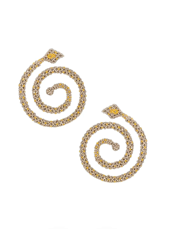 ALM014 Muai Silver/Gold Earrings