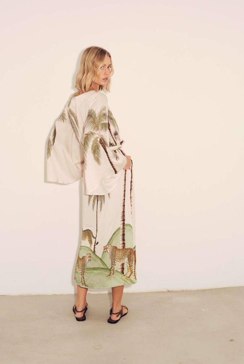 Lee Cheetah Palm Kaftan
