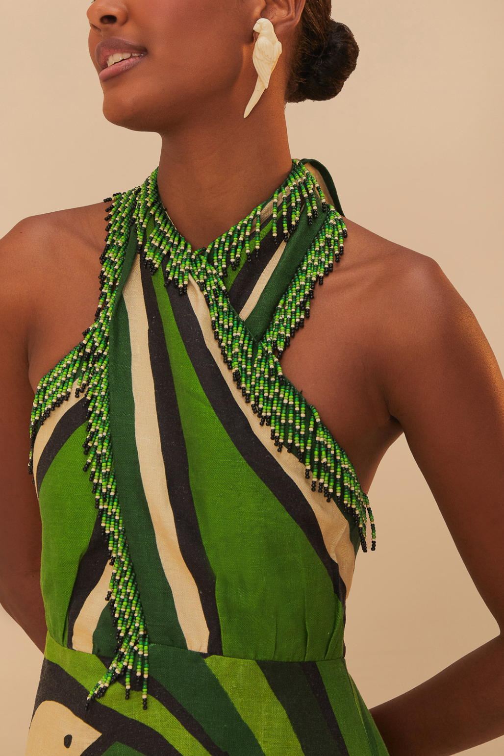 Toucans Tree Green Dress