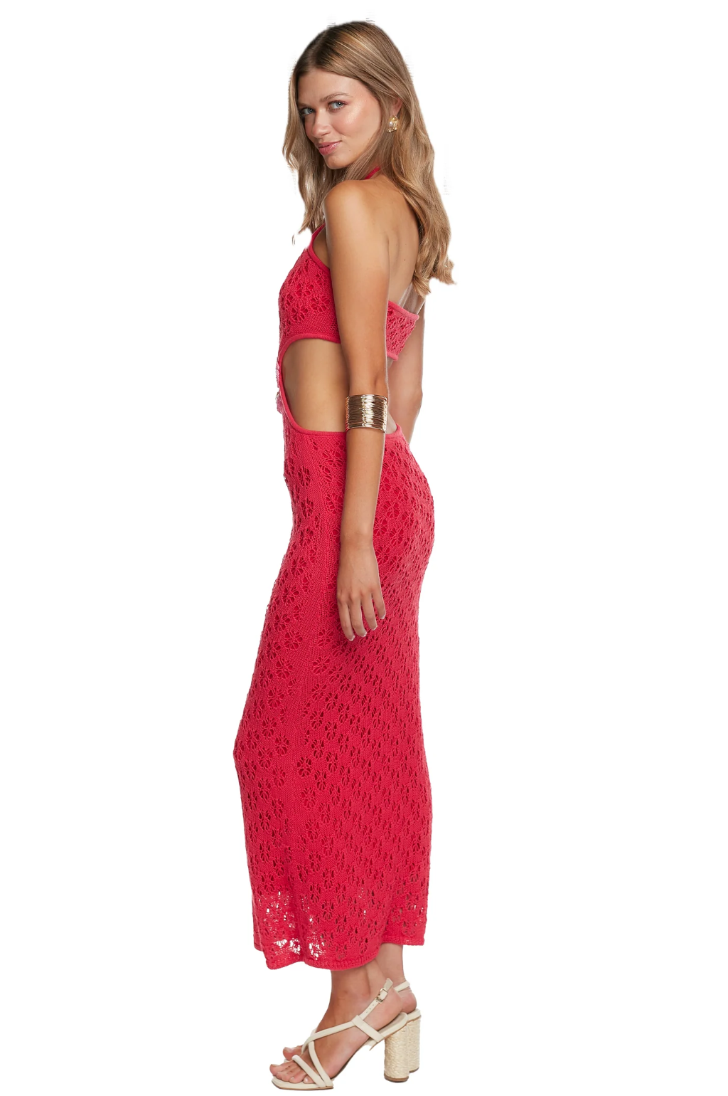 Lucinda Red Flower Dress