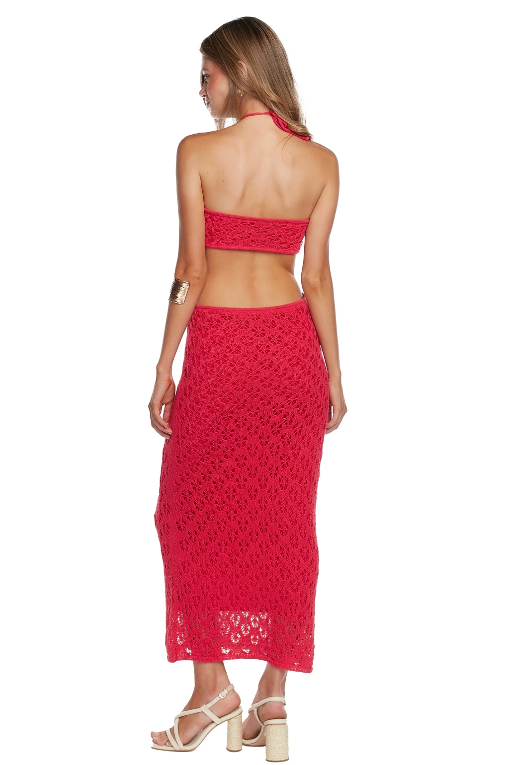 Lucinda Red Flower Dress