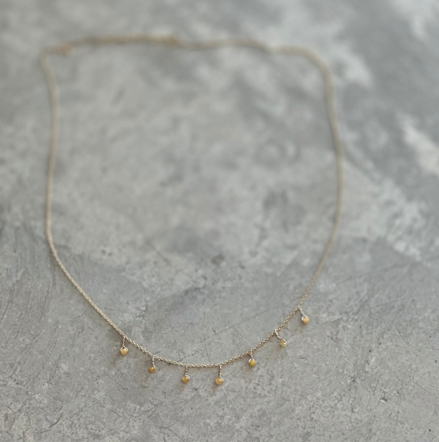 LC032 7 Orange Calcite Necklace