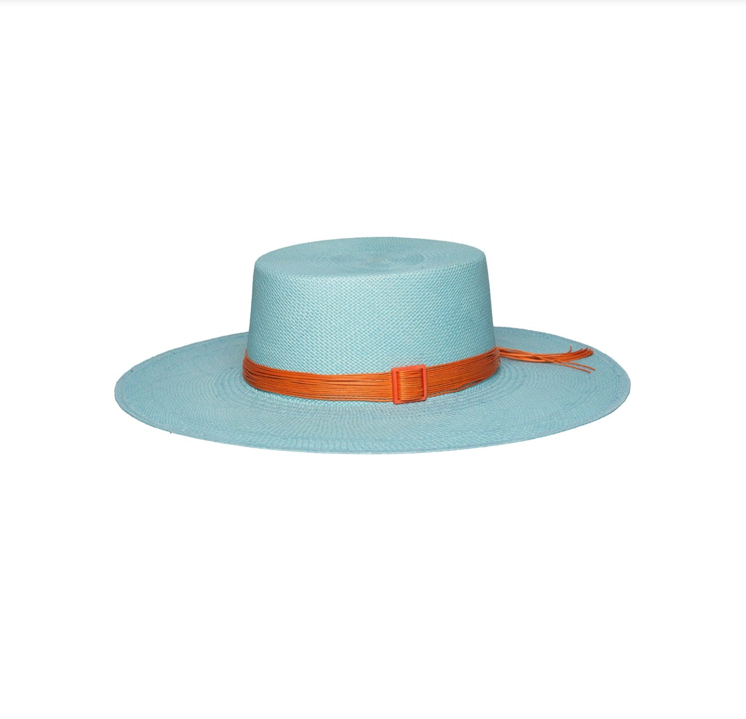 Francesca Powder Blue Tagua Buckle Cord Hat