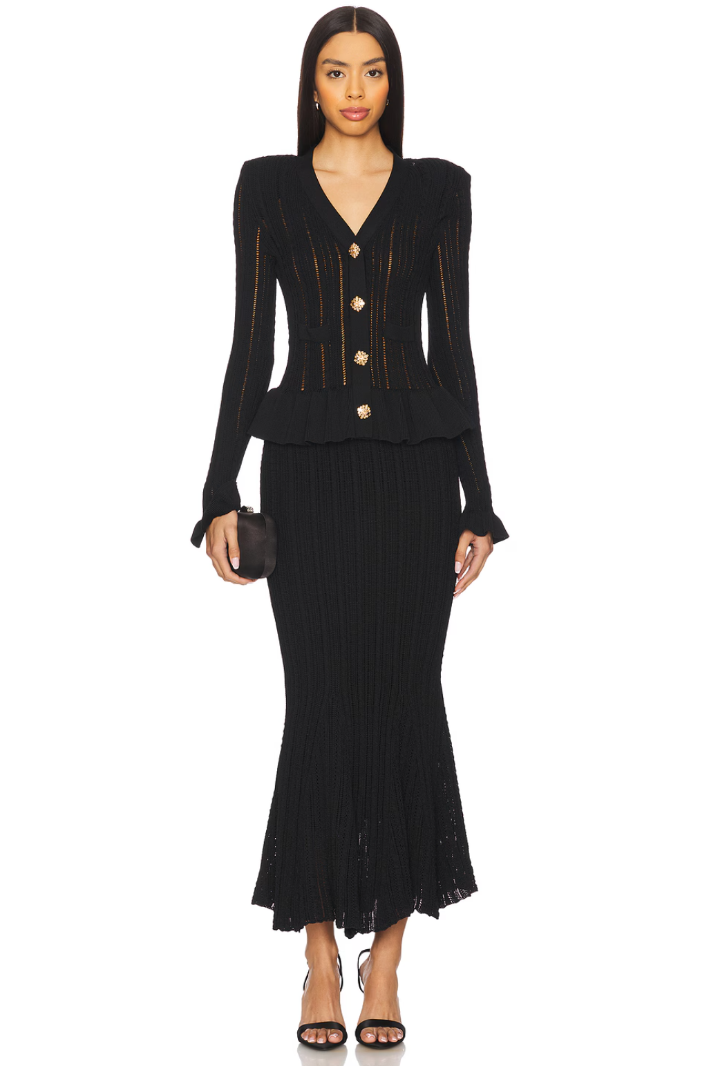 Peplum Black Dress