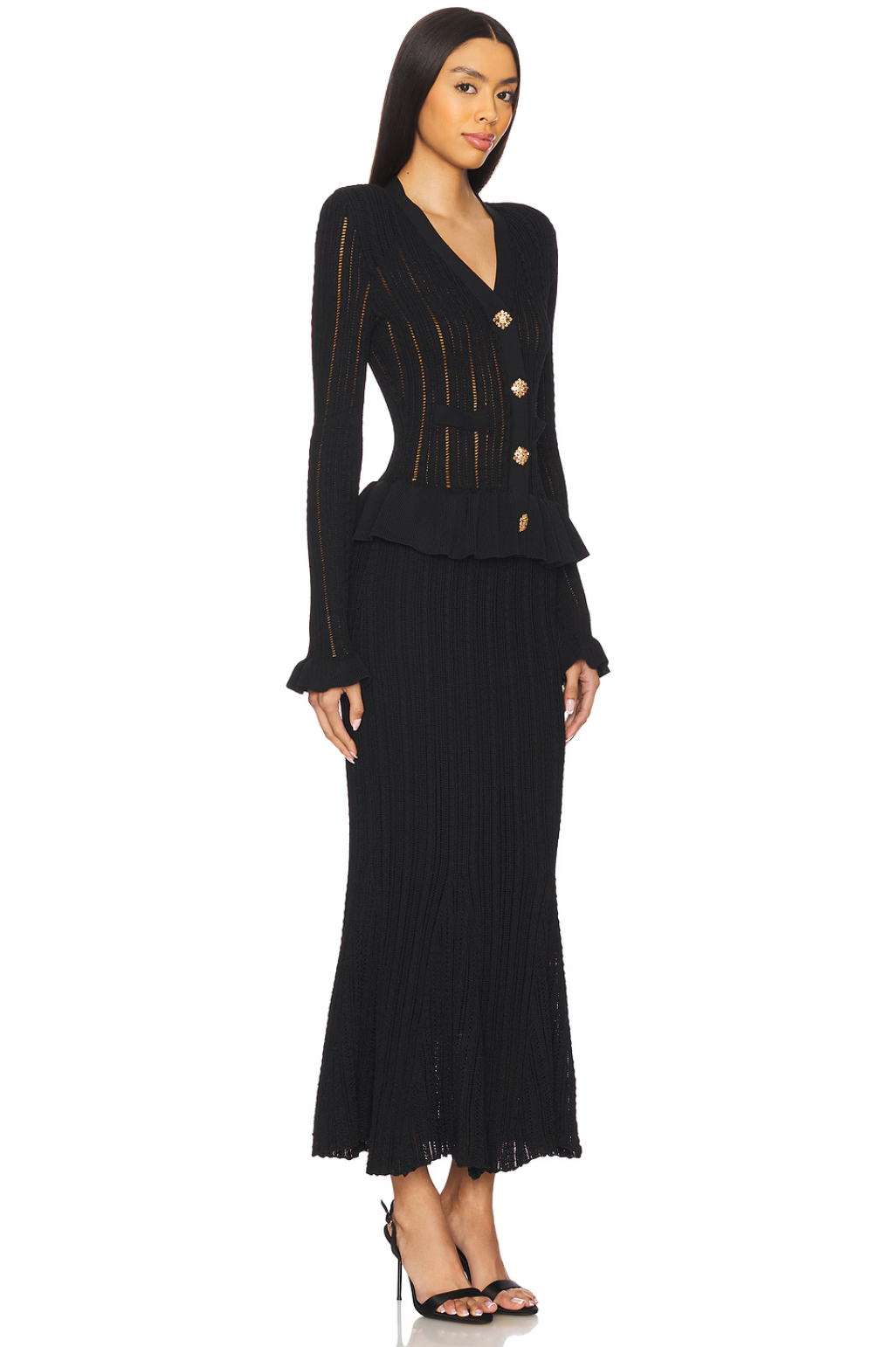 Peplum Black Dress