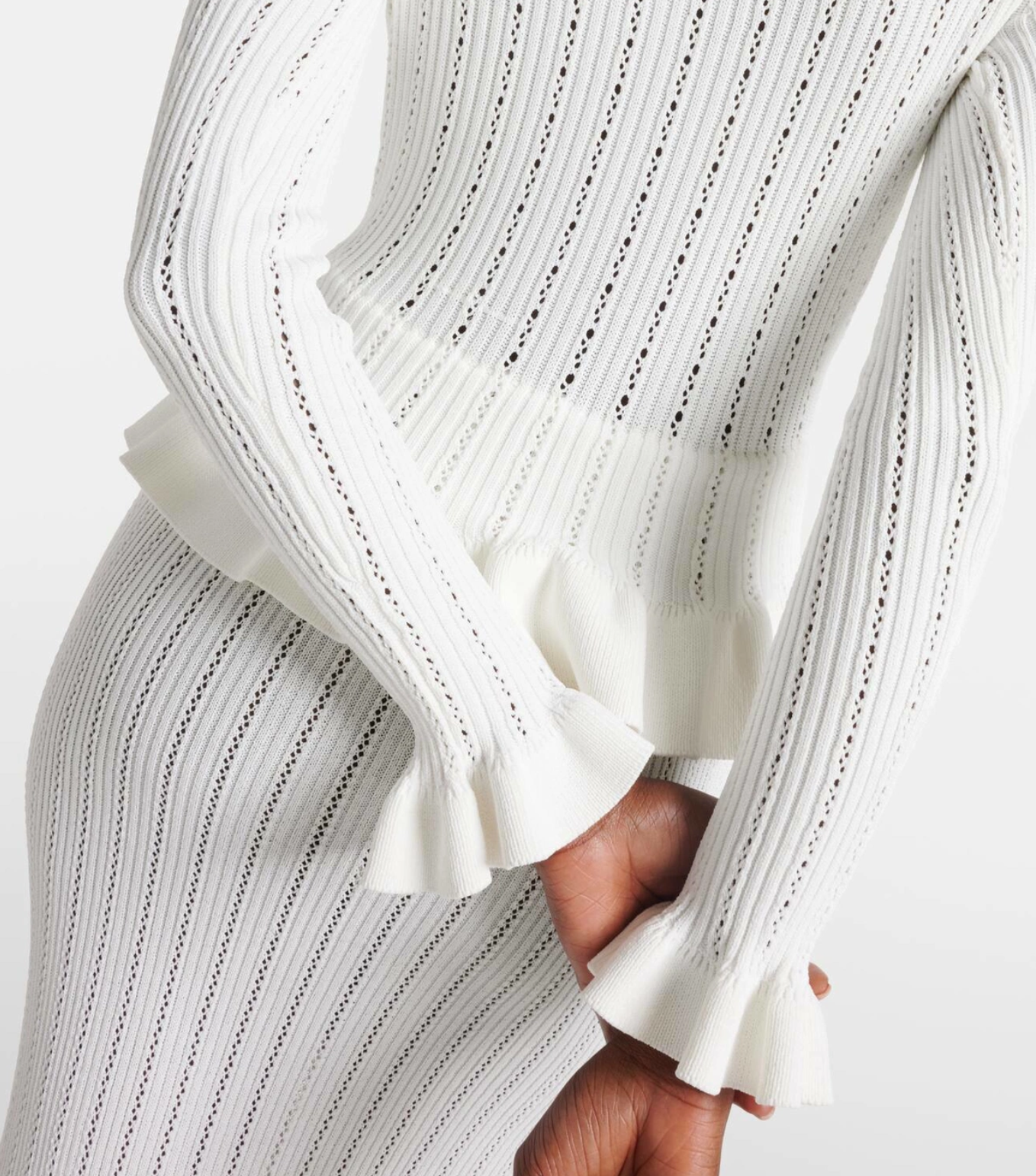 Peplum White Dress