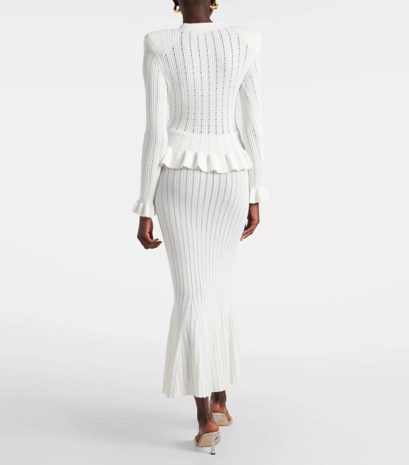 Peplum White Dress
