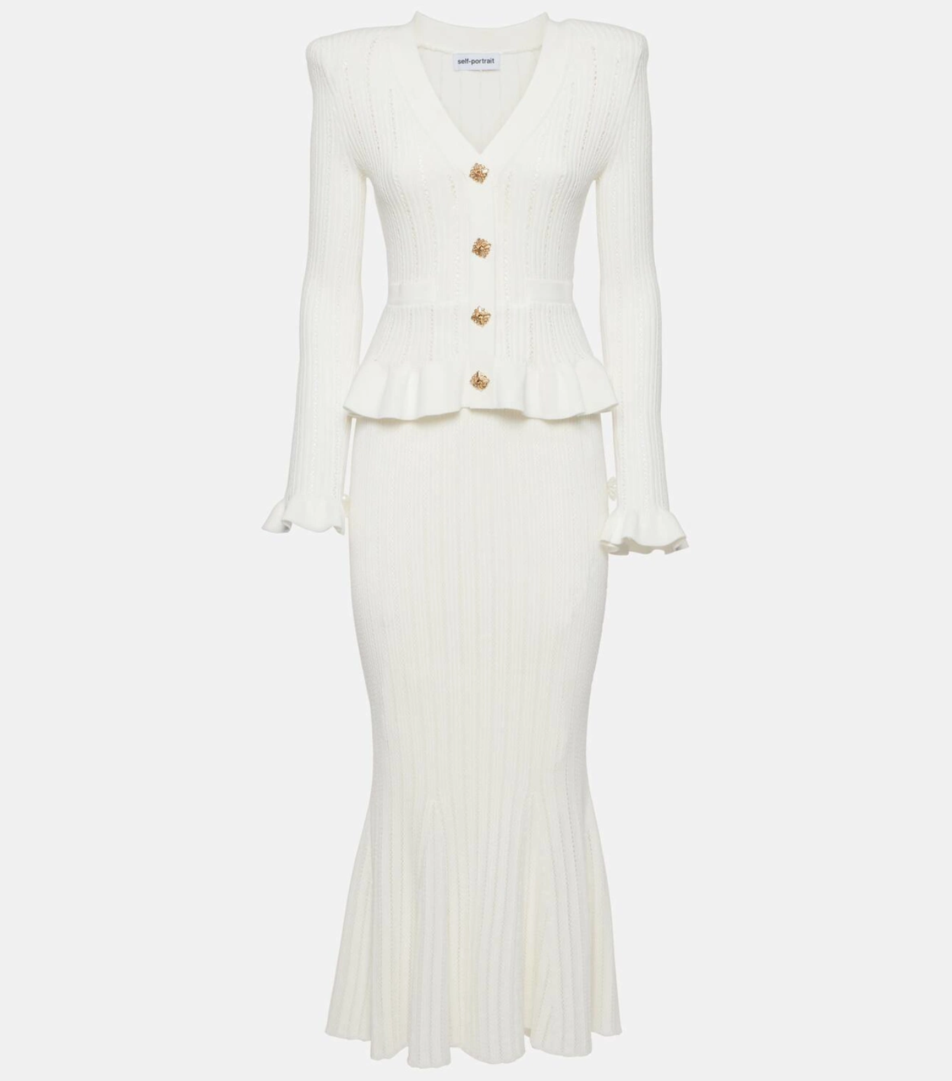 Peplum White Dress