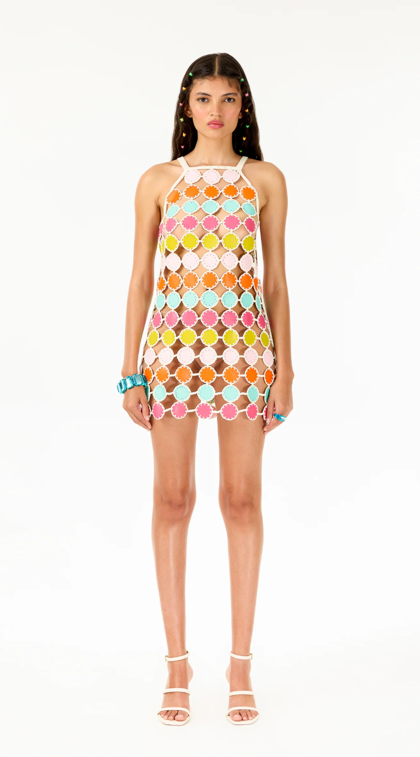 Mochi Rainbow Leather Mini Dress – Mita Mita Store Mochi Rainbow Leather Mini Dress – Mita Mita Store