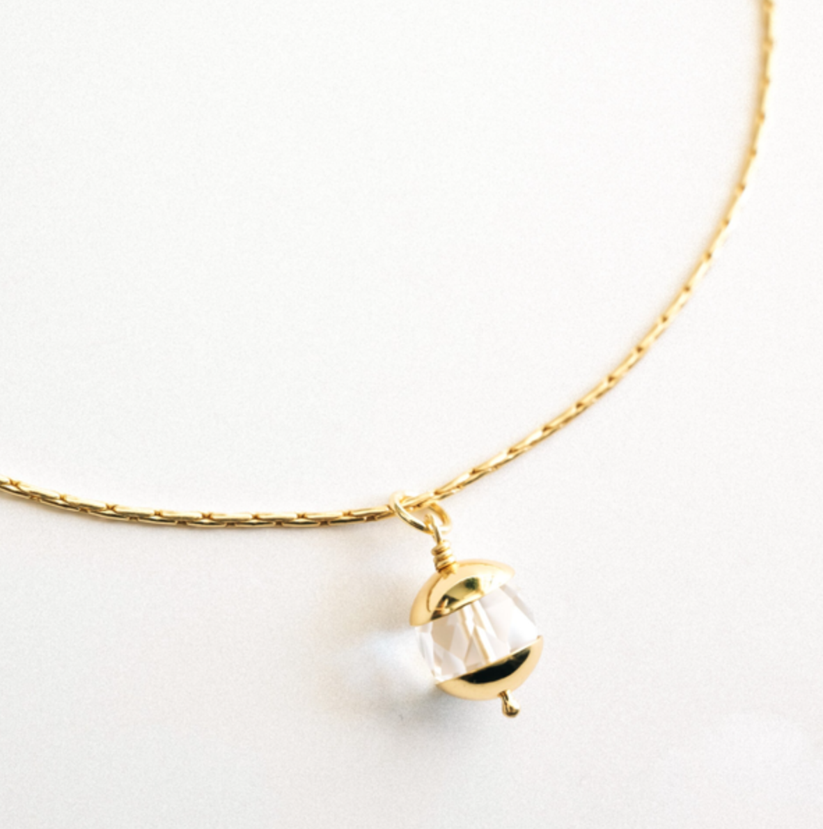 Lucky Prism Crystal Quartz Mini Necklace