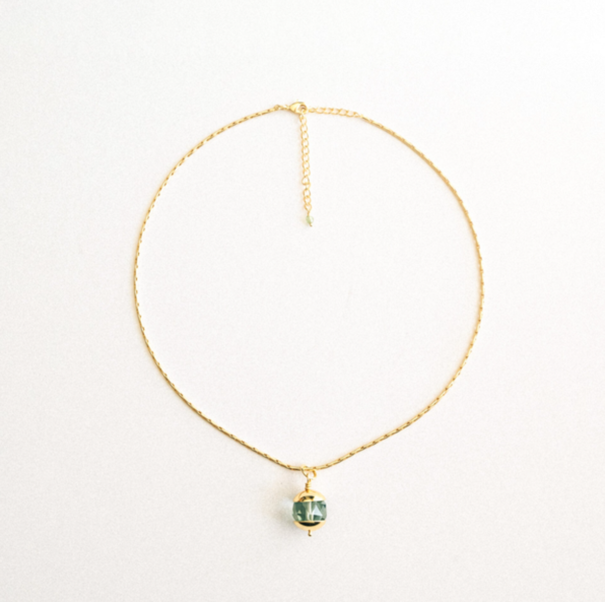 Lucky Prism Green Amethyst Necklace