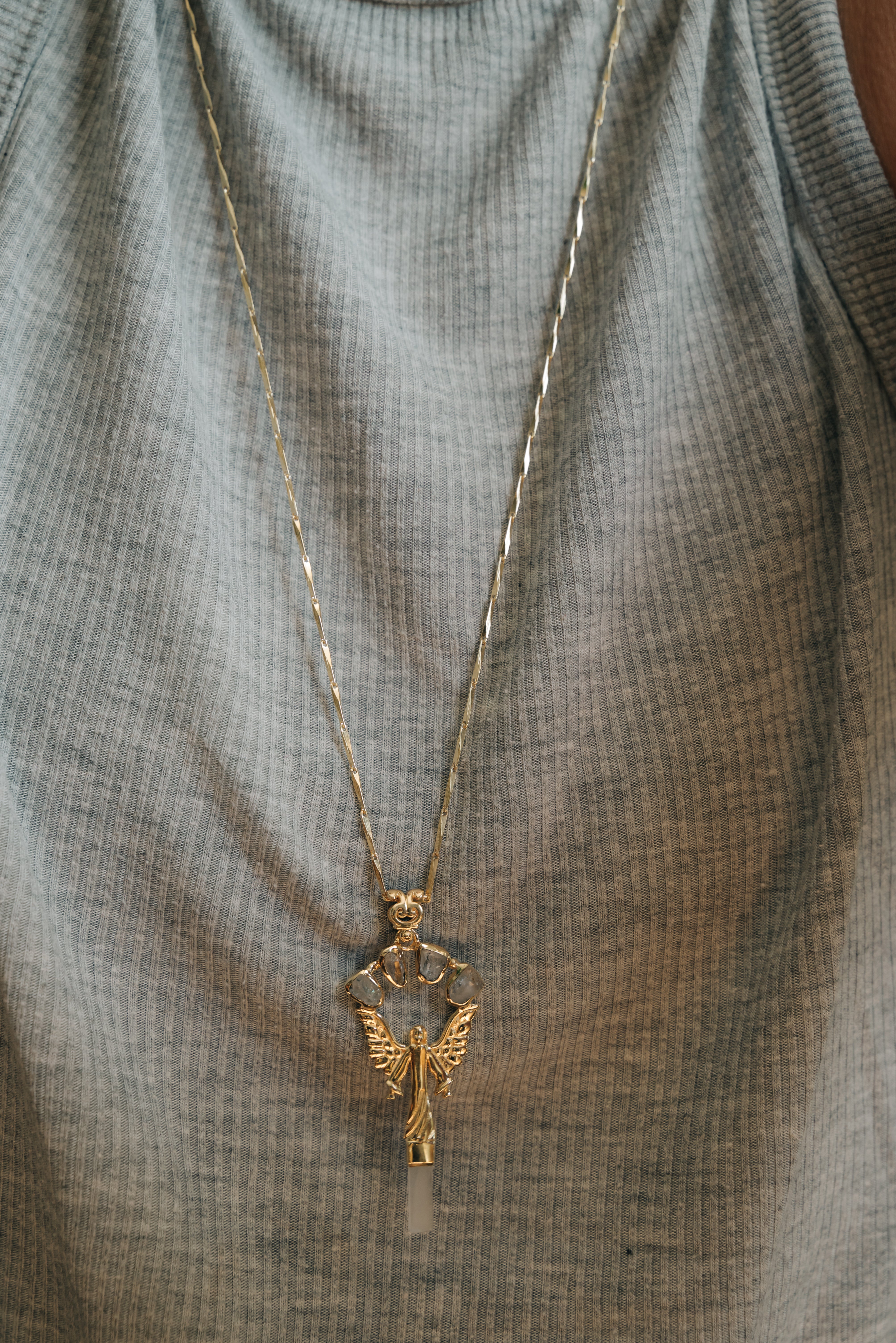 Angel Crystal Quartz Necklace