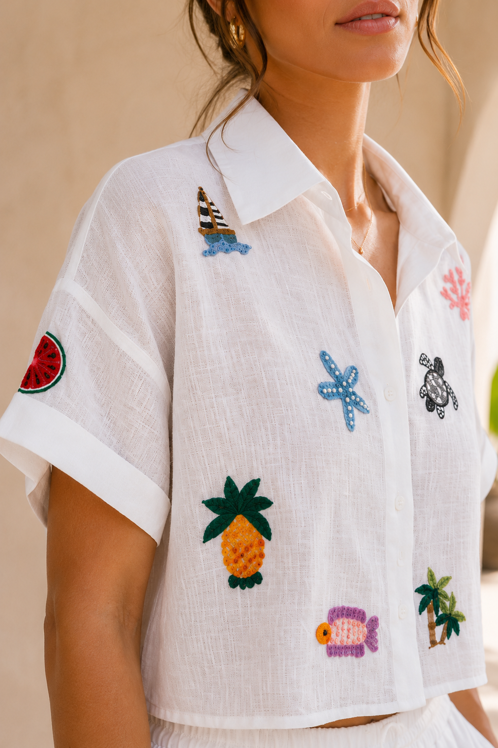 White Motif Bondi Shirt