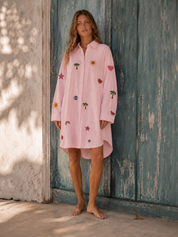 Light Pink Beach Long Shirt