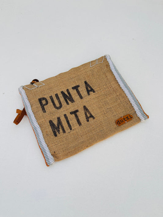 Vintage Burlap Mara Pouch