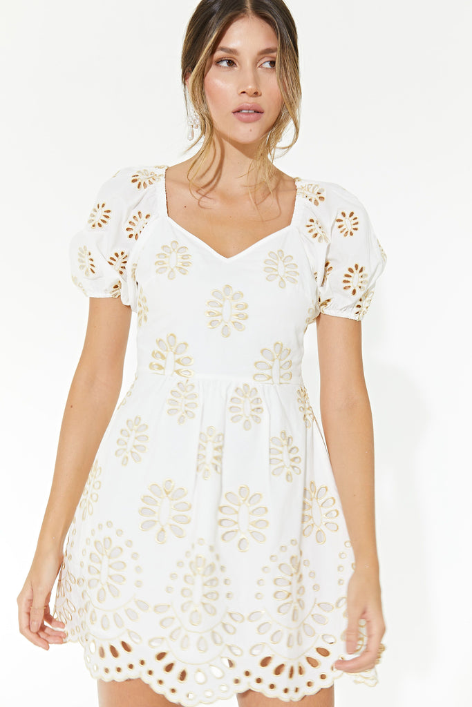 Lolita White Mini Dress