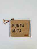 Vintage Burlap Mara Pouch