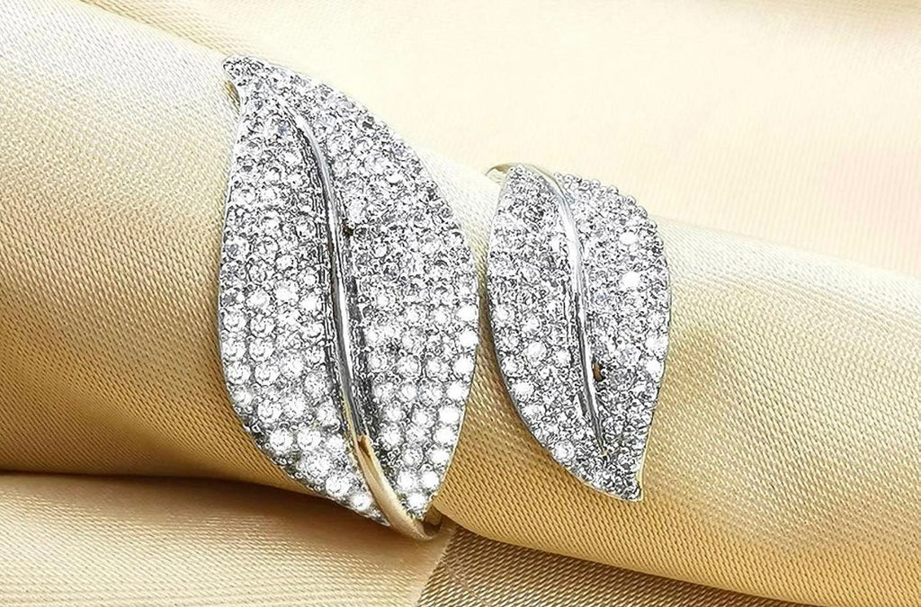 Big Leaf Adjustable Open Cocktail Ring