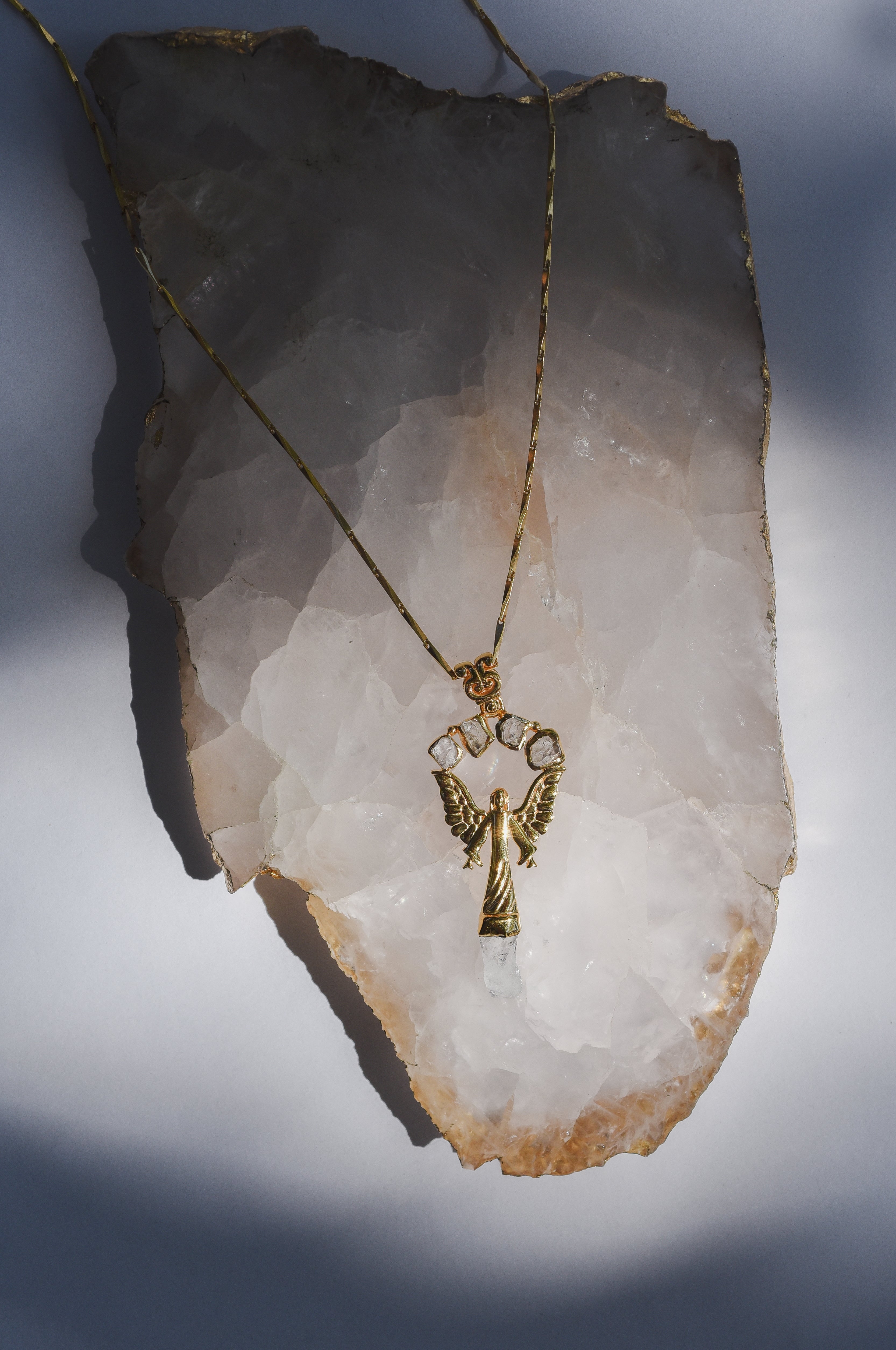 Angel Crystal Quartz Necklace