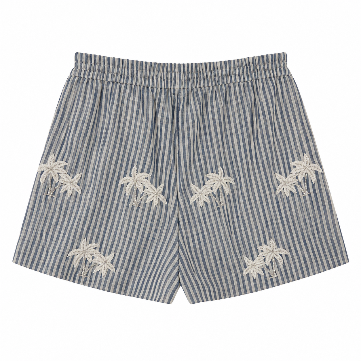 Stripes Blue Palm Mini short