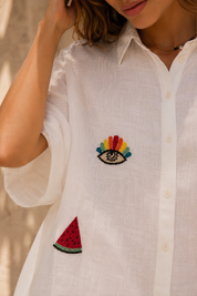 White Bahamas Long Shirt