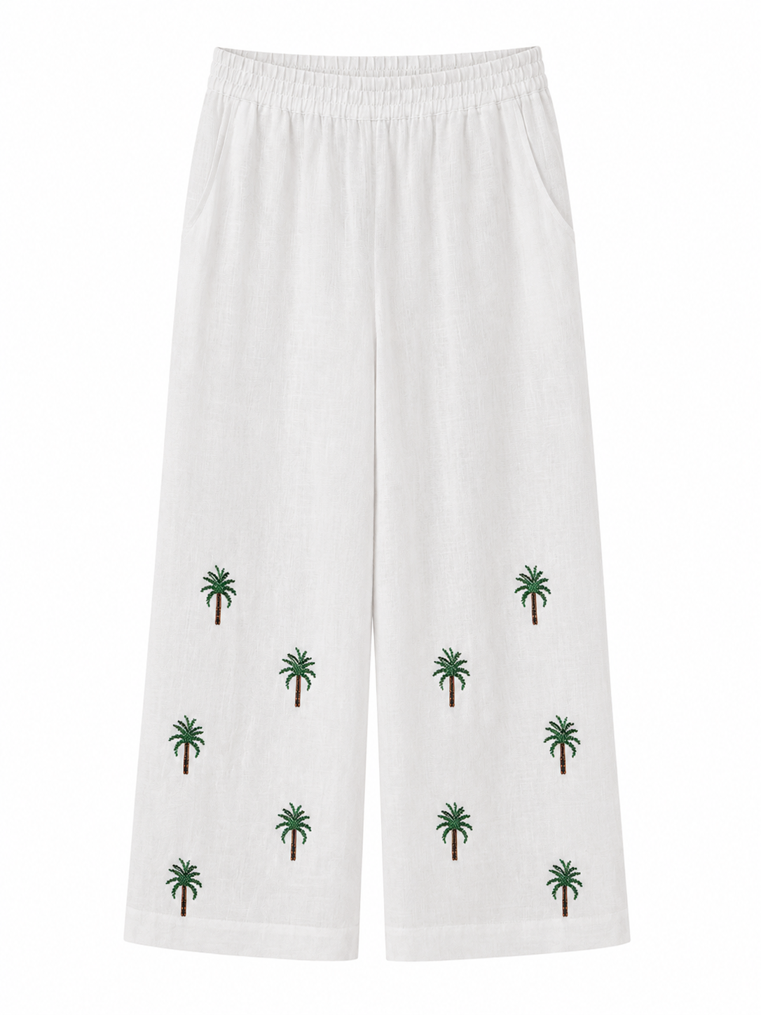 Green Palm Pants Shine