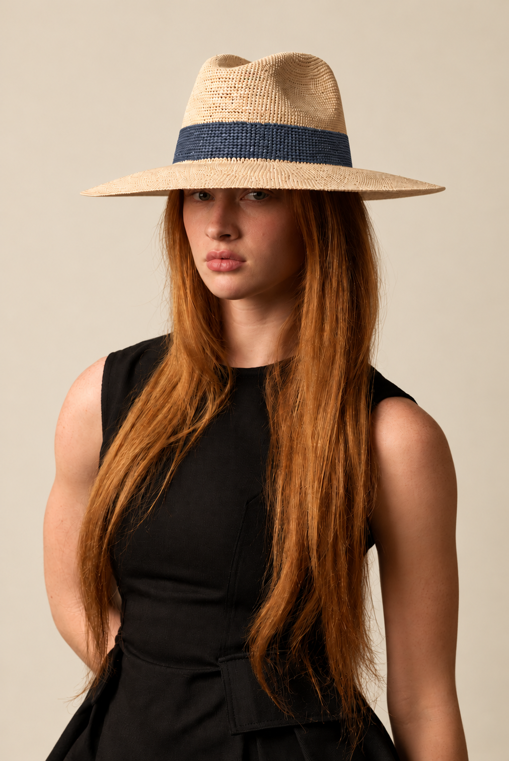 Amari Navy Packable Hat