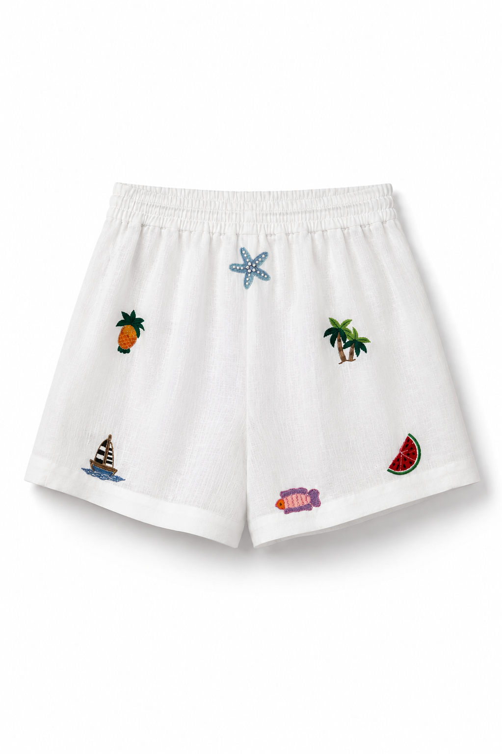 White Motif Short