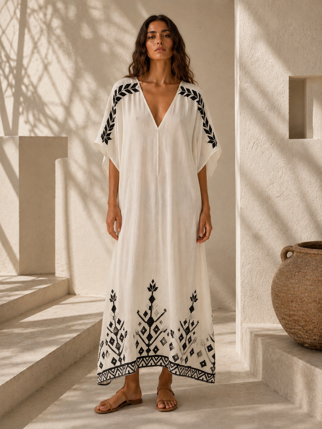 Kaftan Deep V Neck
