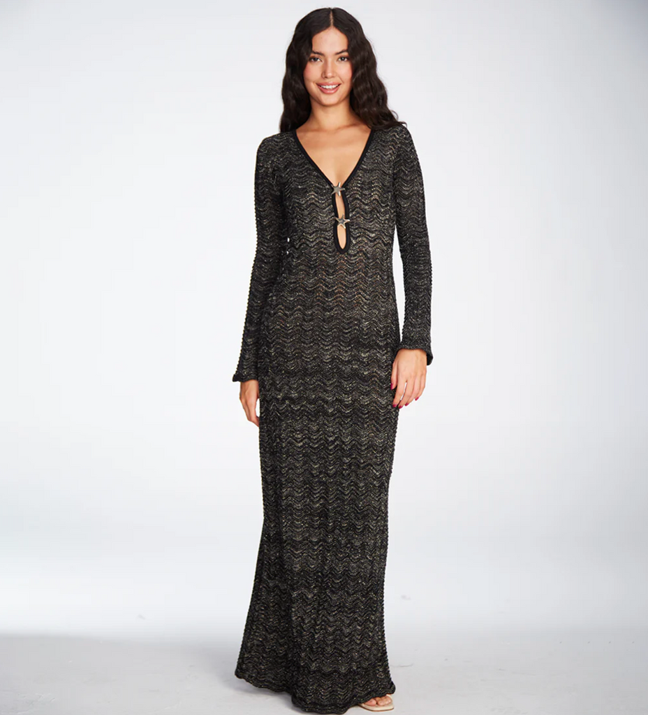 Ella Star Black Maxi Dress