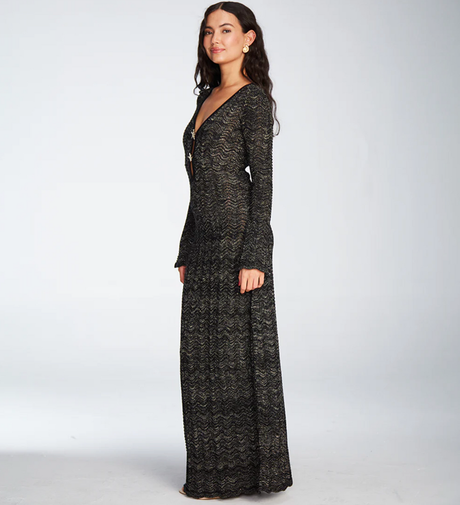 Ella Star Black Maxi Dress