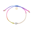 Rainbow Cord Solitaire Bracelet