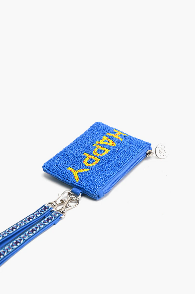 Because I Am Happy Embellished Coin Bag