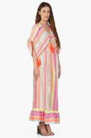 Fluorescent Striped Maxi Dress