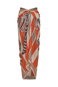 De La Falaise Cotton Silk Orange Sarong