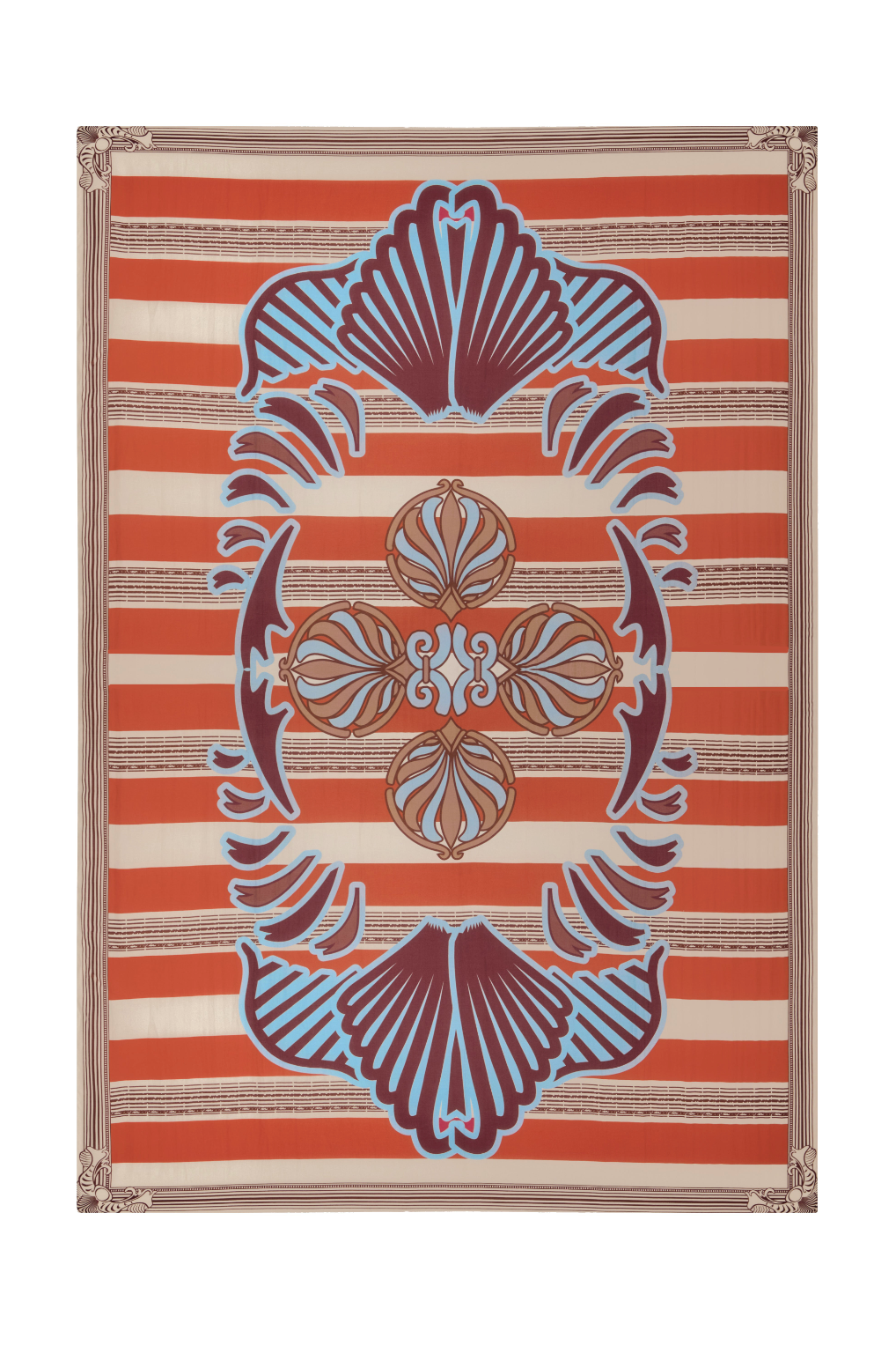 De La Falaise Cotton Silk Orange Sarong