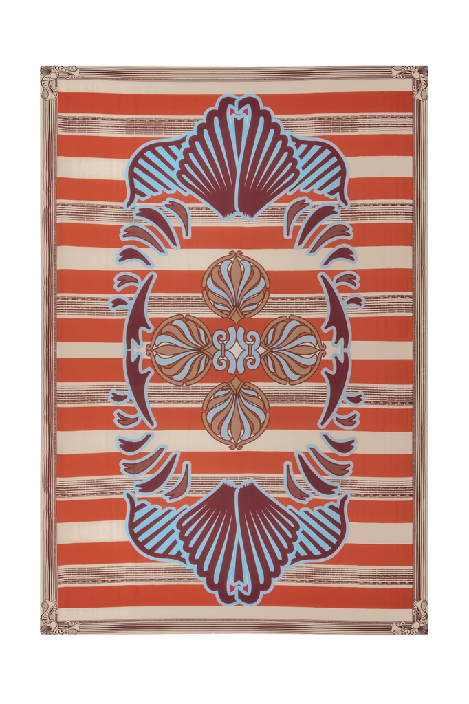 De La Falaise Cotton Silk Orange Sarong