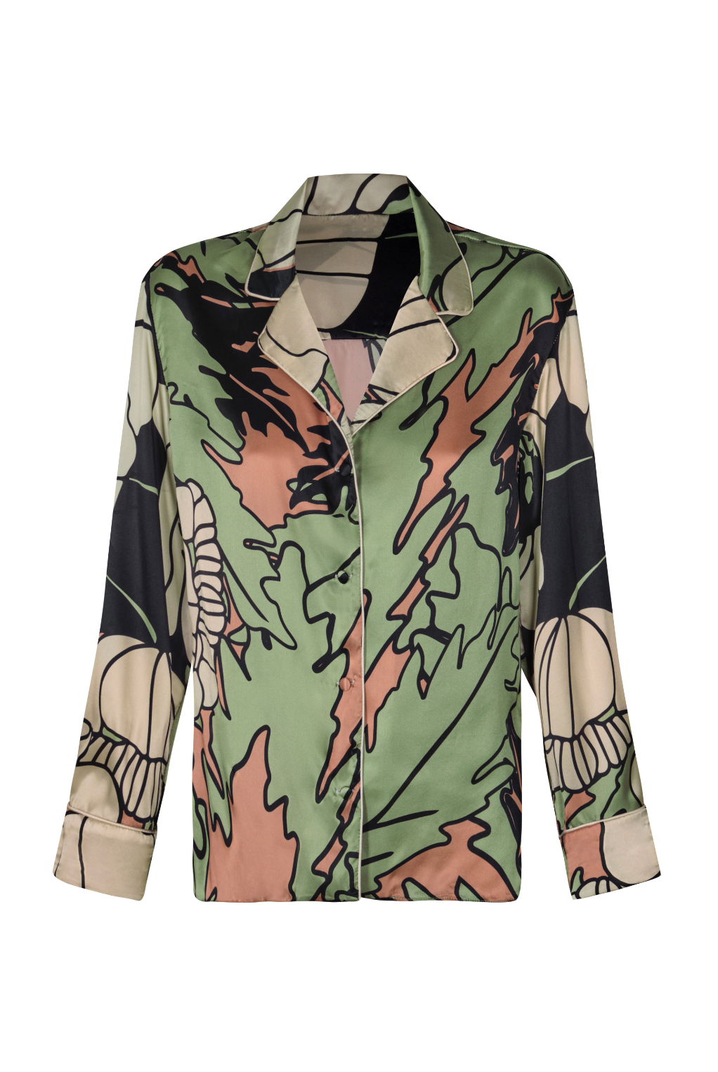 Amo La Luna Satin Silk Shirt