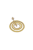 Platinum Gold Spiral Snake Earring