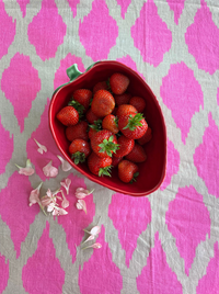 Table Cloth Pink Ikat