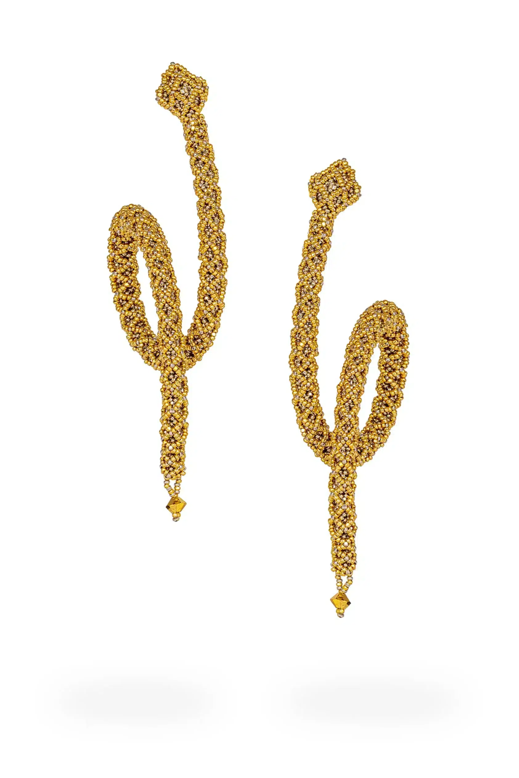 Platinum Gold Nawi Snake Earring